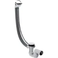 Hansgrohe afvoer- en overloopset FlexaPlus complete set chroom flexibele overloopslang 58143000