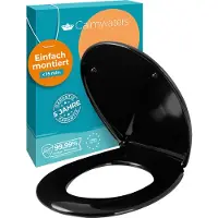 Calmwaters Original - WC-bril - Zwart - Duroplast - Softclose - Afneembaar
