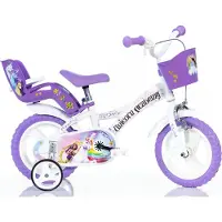 Dino Bikes Dino Kinderfiets Unicorn Academy 12 Inch Paars paars Metaal