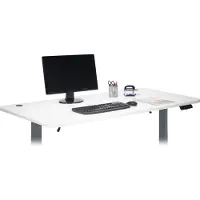 Mendler Tafelblad -D40 voor bureaus, tafelblad, 160x80cm MVG-gecertificeerd ~ wit