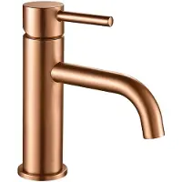 REA Wastafelkraan Lungo Copper Brush Low