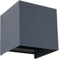 LINDBY Buitenverlichting , Dara, dimbare, Grijs, Balkon, Aluminium, Modern