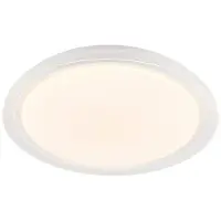 LINDBY Plafondlamp , Sleya, dimbare, Wit, Woonkamer, Kunststof, Modern