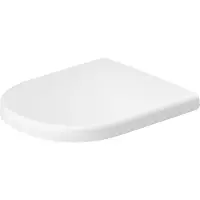 Duravit D-Code toiletzitting, afneembaar, met soft-close mechanisme, stiftsluiting, 360x483mm, overlappend, hoogglans wit, RVS scharnieren, 0028590000