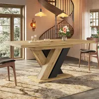 STILVORA Eettafel - Uitschuifbaar Telescoop Met Ingebouwde Opbergruimte En X-Benen - MDF - 119-158,5x80x75 cm - Zwart - Voor Keuken En Woonkamer