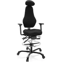 Hjh OFFICE Werkstoel / baliestoel RESISTIO WORK netstof zwart