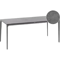 Beliani SOVARETO - Tuintafel - Donkergrijs - HPL/Aluminium/marmer