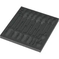 Wera 9810 Schuimrubberen inzetstuk voor schroevendraaiers Set 1, zonder gereedschap, 344 x 30 x 392 mm - 05137310001