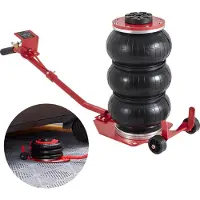 Vevor Pneumatische Autokrik met Drie Balgen, 3 ton, Hefhoogte 140-450 mm, 5 minuten heftijd, arbeidsbesparend voor SUV's, vrachtwagens, auto's, enz.