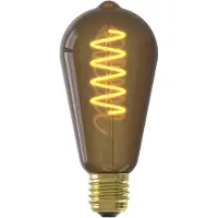 Calex LED-lamp, E27, ST64, 4W, filament, warm wit licht, dimbaar, zwart