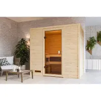Karibu | Selena Sauna | Biokachel 3,6 kW Externe Bediening