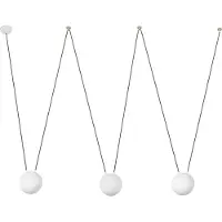 Faro 28375-3L, wit, glas, metaal, IP20, klasse I, 3 lampen, fitting E27
