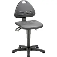 BIMOS Werkdraaistoel | vloerglijders | integraalschuim zwart | 430-600 mm | 1 stuk - 9603-2000 9603-2000
