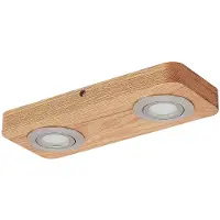 LINDBY LED plafondlamp Mikari, 30 cm, hout, draaibaar Mikari, hout licht, Woon-/ Eetkamer, Hout, Modern, plafondlamp hout