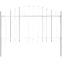 vidaXL Tuinhek WOERDEN 7 st 170 x 140 cm Gepoedercoat staal Wit