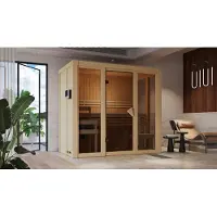 Karibu | Irava 2 Sauna | Biokachel 3,6 kW Externe Bediening