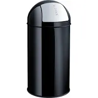 Helit H2401495 Afvalbak met deksel met duwmechanisme, 50 liter