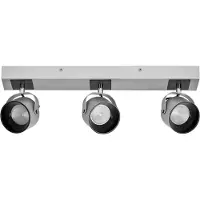 Osram LED plafondlamp Jupiter, 3-lamps, zilver, metaal JUPITER, chroom / zilver, Woon-/ Eetkamer, metaal, Modern, LED plafondlamp