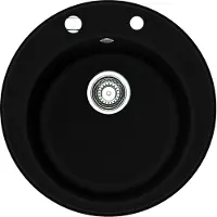 Franke spoelbak PAMIRA ROG 610-41 in de kleur Onyx, met afvoerkraan