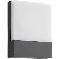 LINDBY LED-wandlamp buiten Vanira, zwart, Aluminium, Modern, LED wandlamp buiten