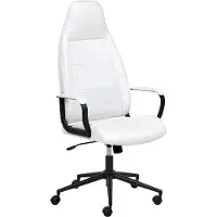 Beliani REBEL - Bureaustoel - Gebroken wit - Polyester
