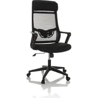 Hjh OFFICE Bureaustoel / Draaistoel NEKEO Netstof / Stof zwart