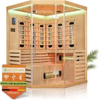 Artsauna Infraroodcabine Kiruna - 150x150-200cm - Dubbele technologie - 3 personen