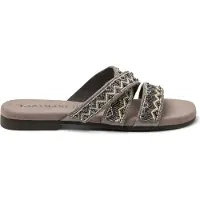 Lazamani Slippers Dames Grijs Leer Maat 42