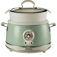 Ariete 2904/04 - Vintage Slowcooker - XL Rijstkoker - 3.5 Liter inhoud - 700 Watt - warmhoudfunctie - Groen