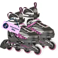 Hudora Skeelers Mia Zwart/Paars, maat 37-40