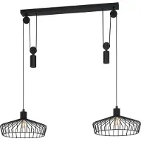 Eglo Hanglamp Winkworth, dimbaar, zwart, Woon-/ Eetkamer, metaal, hanglamp