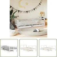 The Living Store Houten Bed - Kinderbed Frame - Kinderbedframe met lades 80x200 cm massief grenenhout - Kids Bed - Kindermeubel - Kinderkamer Meubels