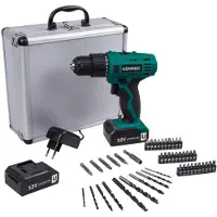 Vonroc Accuboormachine 12V | Incl. 2 accu's en 46 accessoires - met koffer