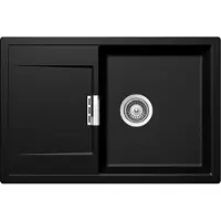 Schock CRISTADUR spoelbak MONO D-100 in de kleur MAGMA, met houten snijplank