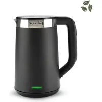 Bourgini Elements - Digitale Waterkoker - Zwart - 1.7 liter inhoud - GRS gecertificeerd gerecyclede materialen