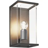 LUCANDE Wandlamp buiten Annalea, dimbaar, zwart, Aluminium, Modern, Wandlamp buiten