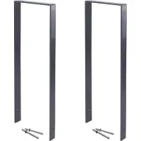 Baumarktplus 2 x fiets leunbeugel 119 x 39 cm plat staal 13 mm antraciet Beton in leunbeugel Parker type U