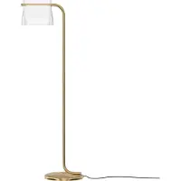Maytoni Moderne staande lamp Cabaret LED, gemaakt van glas (transparant) en messingmetaal, 8W, geschikt voor keuken, slaapkamer, woonkamer, eetkamer, lobby