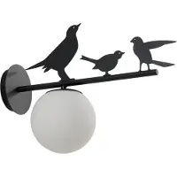 LINDBY Buitenverlichting , Lintu Bird, dimbare, Zwart, Balkon, Metaal, Landhuis / Rustiek