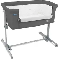 Ib style Aluna Baby Bed - Co-Sleeper - Reisbedje met Tas - Wieg - Hoogteverstelbaar - Inklapbaar - Met Matras - Donkergrijs