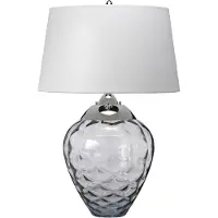 Quintiesse Tafellamp Samara, alu / grijs / zink, Woon-/ Eetkamer, Glas, Design, Tafellamp