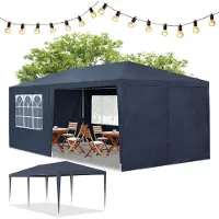 Juskys Partytent - Paviljoen - Opvouwbaar - Met Zijwanden - Waterdicht - 300 x 600 x 250 cm - Wit