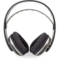 Nedis Draadloze TV-Koptelefoon – Over-Ear – RF – 100 m – 11 uur Batterij – Laadstation – Zilver
