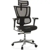 Hjh OFFICE Bureaustoel / Directiestoel ERGOHUMAN SLIM GEN2 Netstof zwart