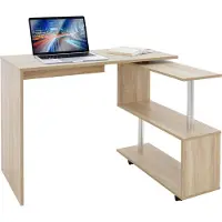 ML-Design Draaibaar bureau Kyran | mdf naturel 150x88x75 cm bureaus | NADUVI