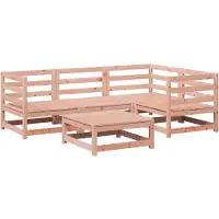 vidaXL 5-delige Loungeset massief douglas vurenhout