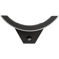 LUCANDE Wandlamp buiten met bewegingssensor Half, zwart, Aluminium, Modern