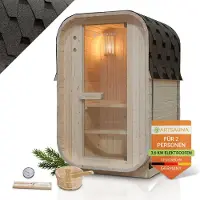 Artsauna Vierkante Barrelsauna Nolvik - Incl. Toebehoren - 120x128 x194 cm