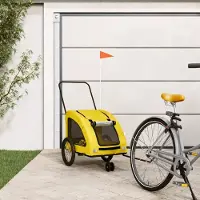 Prolenta Maison Exclusive - Fietsaanhanger. Geel, gemaakt van Oxford-stof en metaal