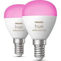 Philips Luster kogellamp White and Color E14 2-pack